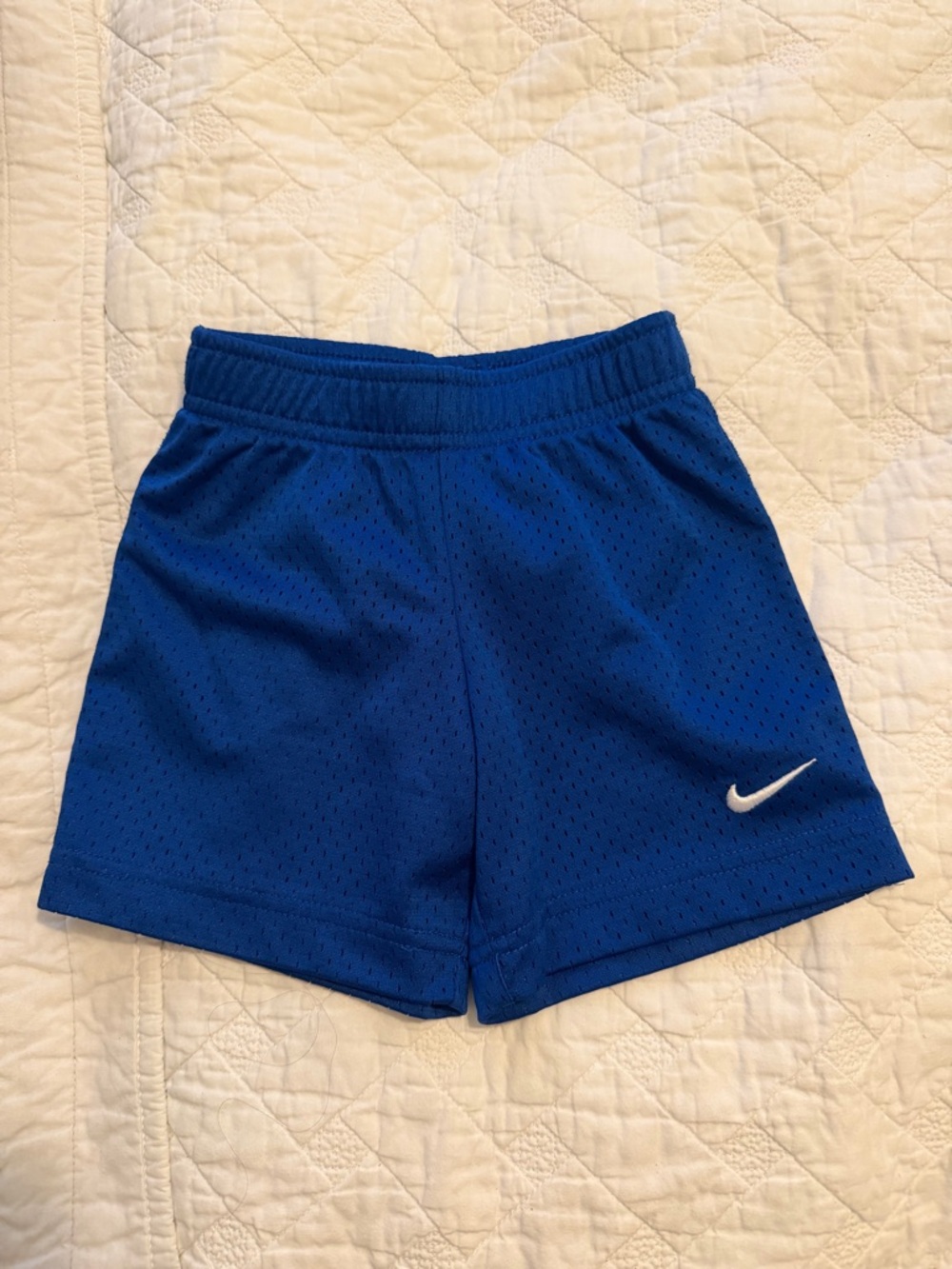 Nike Blue boys Athletic Mesh Shorts with Swoosh